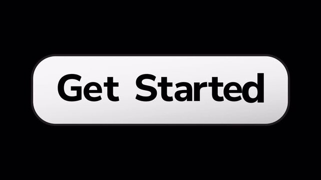 Get Started Animated Call to Action Button with Transparent Background