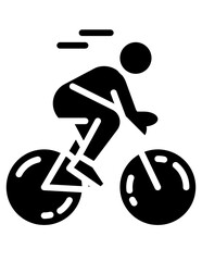 Fototapeta premium vector illustration of a man with bicycle