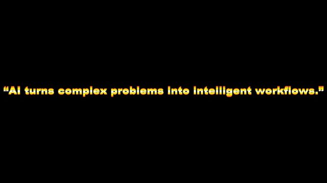 Artificial intelligence quote presented in yellow uppercase letters against a solid black background for business presentations.
