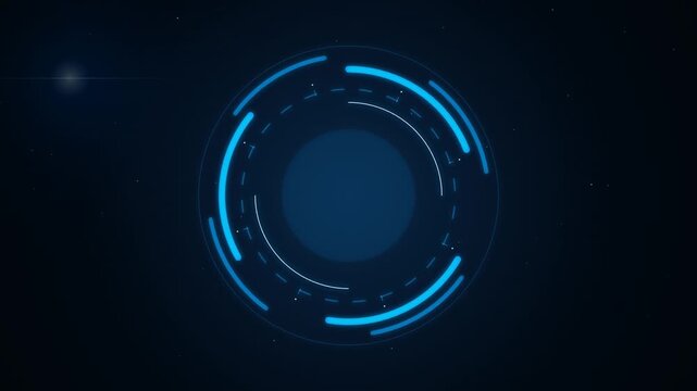 Circular Futuristic Ring Animation in Deep Space Theoretical Design