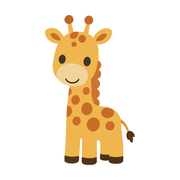 Cute Baby Giraffe Simple Clipart