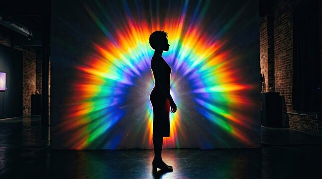silhouette of a dancing girl