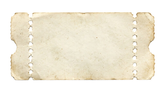 Vintage blank ticket featuring a vintage aged paper texture antique paper grain texture distressed paper texture old newspaper texture