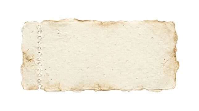 Vintage blank ticket featuring a vintage aged paper texture antique paper grain texture distressed paper texture old newspaper texture