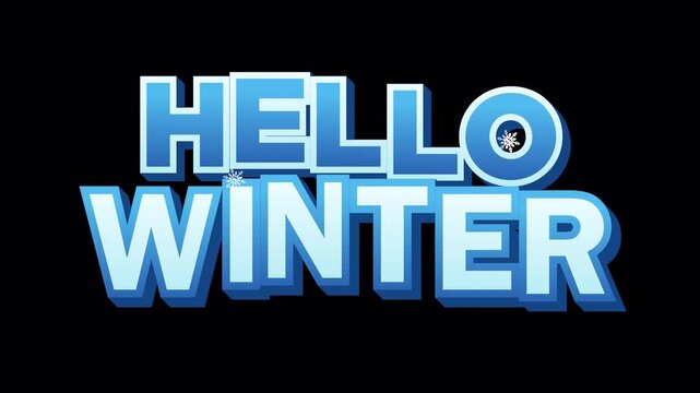 Hello Winter Animated Seasonal Text