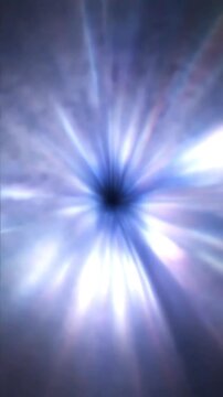 Futuristic Light Speed Tunnel With Glowing Light Trails and Fast Motion