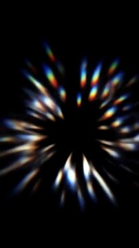 Abstract Golden Light Leak Glow on Black Background
