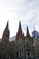 Fototapeta premium St Paul's Cathedral in Melbourne, Australia
