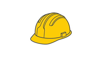 Fototapeta premium Yellow Construction Safety Helmet Icon