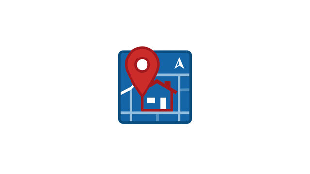 Real Estate Location Map Pin Icon