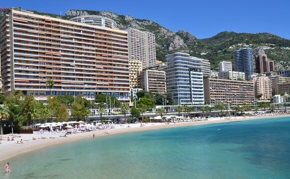 Monte Carlo in principality of Monaco has a sandy beach in the city
