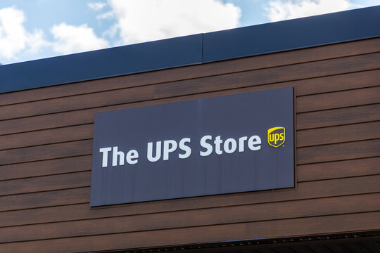 Ottawa, Canada - July 30, 2026: UPS Store sign on building exterior