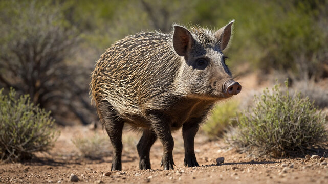 wild boar in the wild