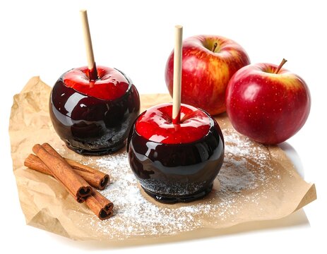 Gourmet Chocolate Covered Apples Decorated For Halloween