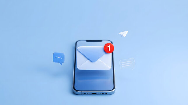 Smartphone Displaying Notification Message Representing Digital Communication, Alerts and Mobile Connectivity Concept