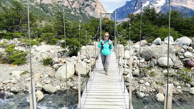 Hiking trail footbridge