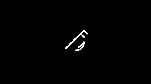Premium disarmament line icon animation with smooth reveal and seamless loop. Ideal for peacebuilding, conflict prevention, diplomacy, and global security projects.