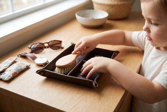 Child Practicing Food Preparation And Independent Kitchen Skills