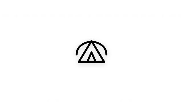 Premium refugee protection line icon animation with smooth reveal and seamless loop. Ideal for humanitarian support, migration, safety, and social projects.