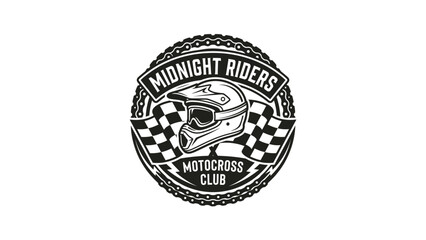 Custom blinds with your photo Midnight Riders Motocross Club Emblem