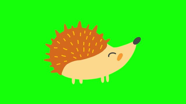 4K motion graphics animation of pangolin on chroma key green screen background.