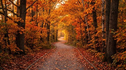 Fototapeta premium Alley in the autumn park