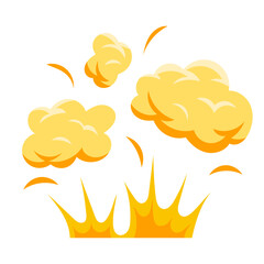 Multi Cluster Explosion Illustration for Battle Scenes © andinur