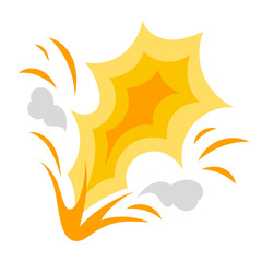 Diagonal Starburst Blast Illustration for Impact Effects © andinur