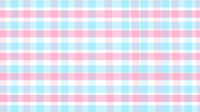 Pastel pink and light blue gingham seamless pattern background