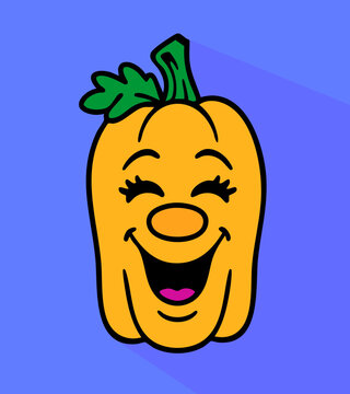 smiling orange cartoon character