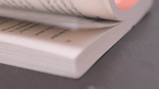 Macro View of a Book Corner.