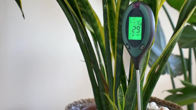 Measuring temperature of a plant in a home setting