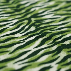 Green and black zebra animal print pattern on fabric texture © Mojaher