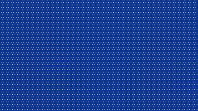 Classic blue background with small white dots creating a regular geometric polka dot pattern texture