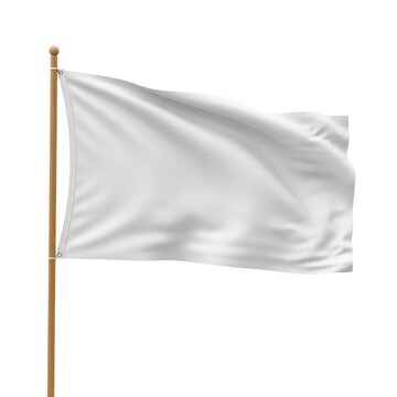 Blank flag isolated on white background