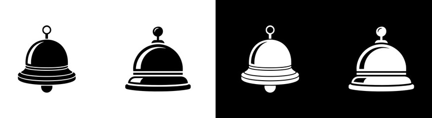 Fototapeta premium bell icons for hotel reception and notification use with contrasting colors and clean design