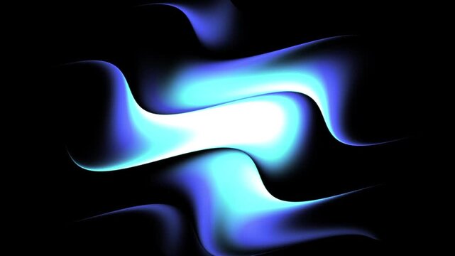 Abstract Blue Glowing Wave Motion Graphic Background