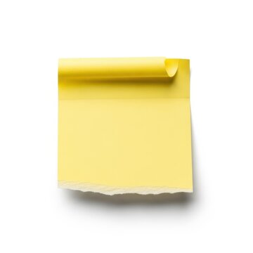 Yellow post-it note isolated on white background