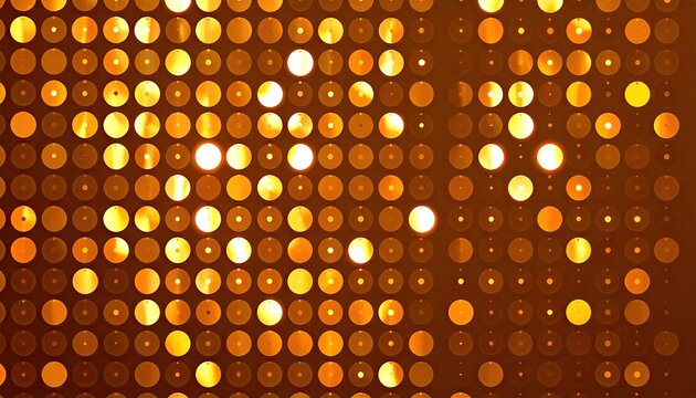 Golden shimmering sequin bokeh background texture.