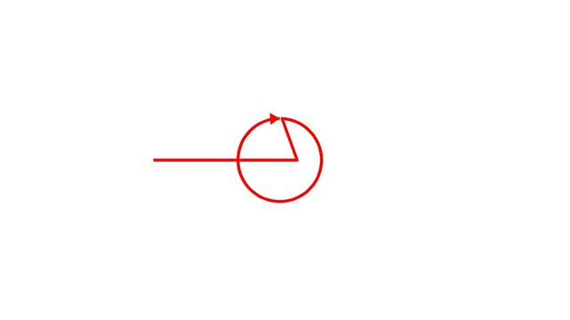 Angle measurement diagram rendered with red lines on a white background.