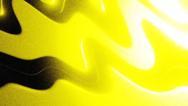 Abstract Yellow Light Swirls with Grainy Waves Background