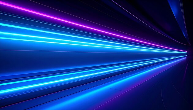 Futuristic Neon Light Trails Motion