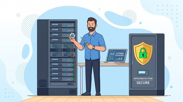 It professional securing server room data