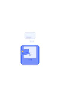 Digital Payment Terminal Processing A Credit Card Transaction Icon
