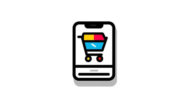 Smartphone displaying colorful app icons on screen.