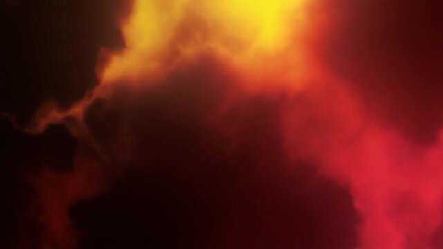 Intense flashes of golden and pink lightning pulsing through dark cosmic clouds. Seamless animated background loop for energetic and dramatic sci-fi projects.