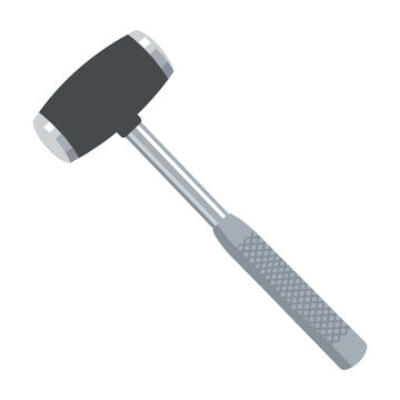 Close up of a precision ball peen hammer isolated on white background
