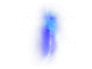 Ethereal blue nebula cloud with a small asteroid in the foreground, set against a starry black sky, evoking a sense of cosmic wonder and deep space exploration © RX Designer