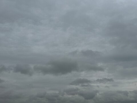 Stormy Weather Clouds Background Featuring Dark Layered Cloud Formations, Dramatic Atmospheric Tones and Moody Severe Weather Conditions