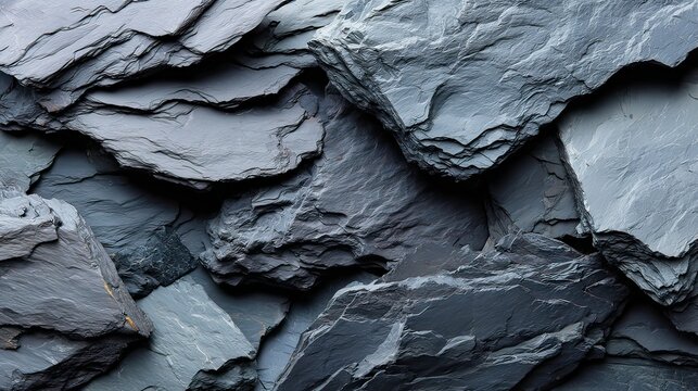 Dark Slate Stone Surface with Various Textures and Colors for Natural Background and Decorative Uses